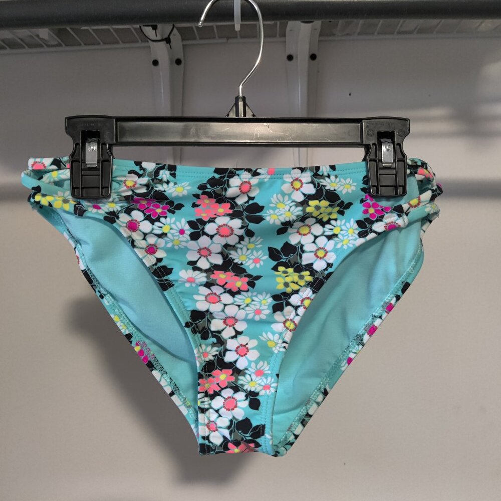 NWoT California Waves Women's Strappy Side Hipster Bikini Size M $50 10HL158